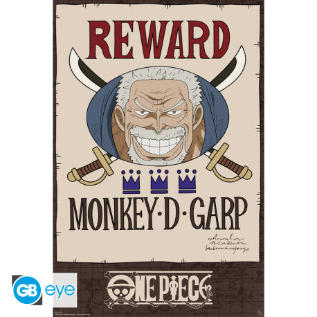 ONE PIECE - Poster Maxi 91,5x61 - Wanted Garp Cross Guild