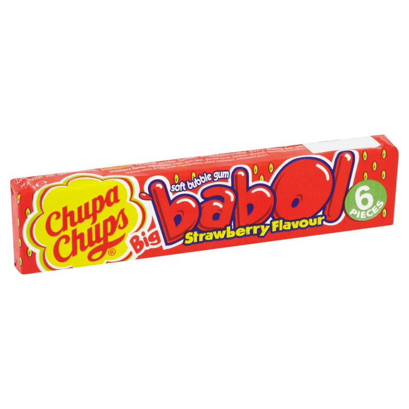 Chupa Chups Big Babol Gum Strawberry 28gr