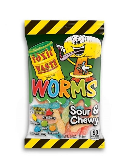 Toxic Waste Sour Worms 142 g Halal