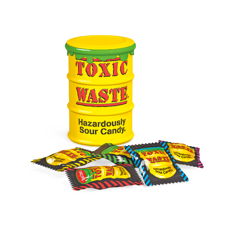 Toxic Waste Yellow Sour Candy Drum  42 g