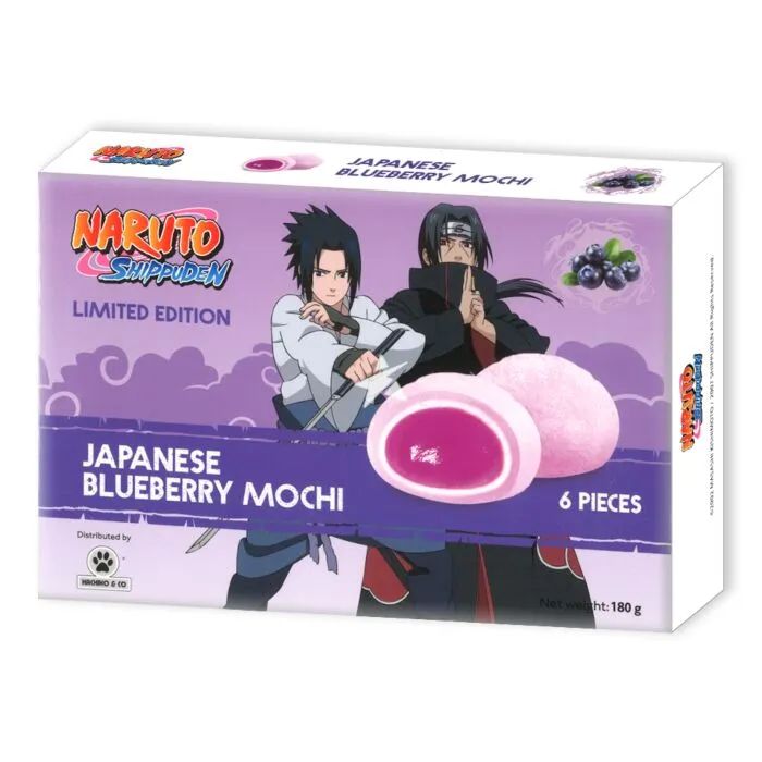 Naruto Japanese Blueberry Mochi Limited Edition 180 g 6 pcs